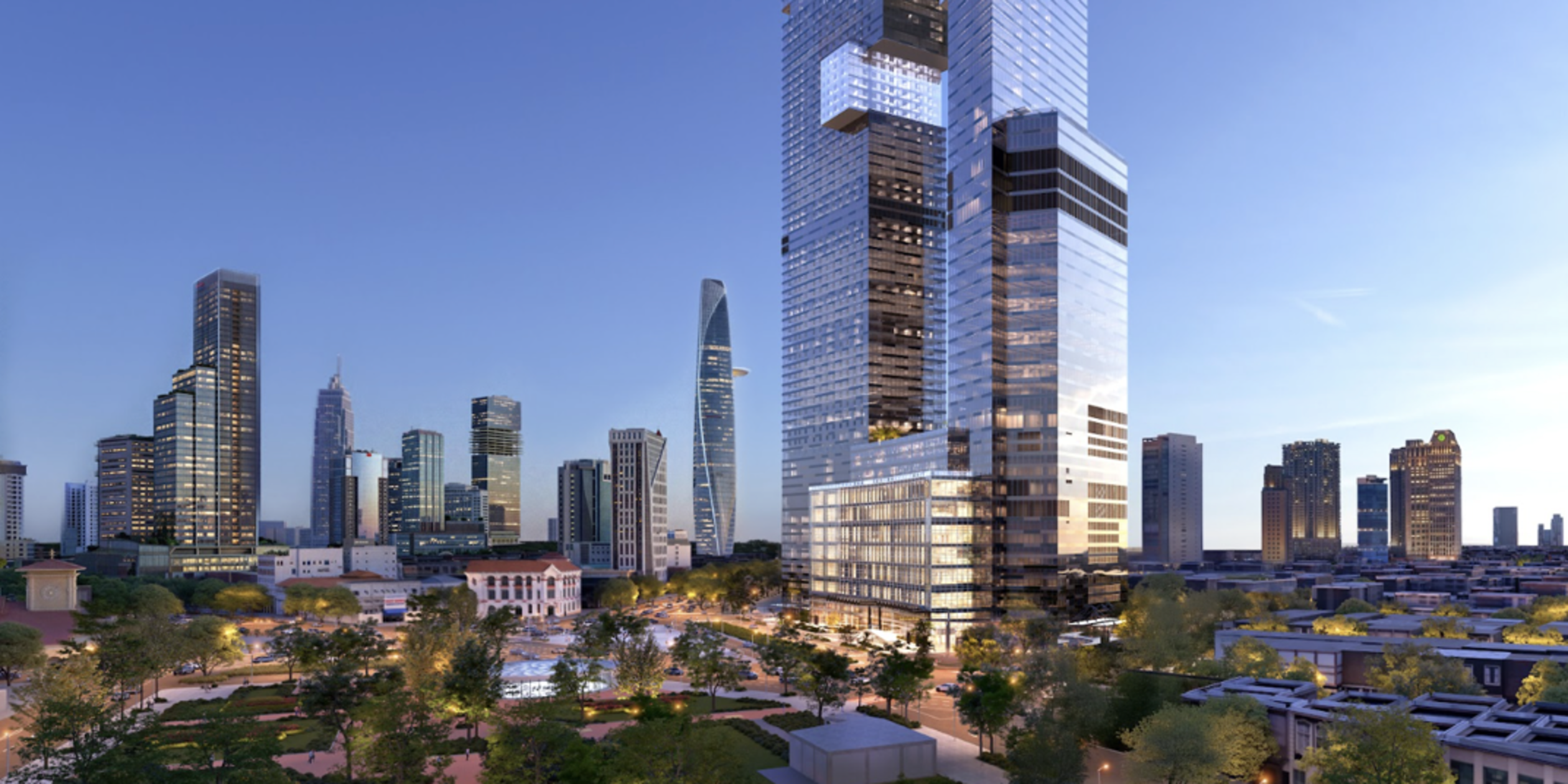 Artist's rendering of the planned Ritz-Carlton hotel in Ho Chi Minh City, Vietnam.