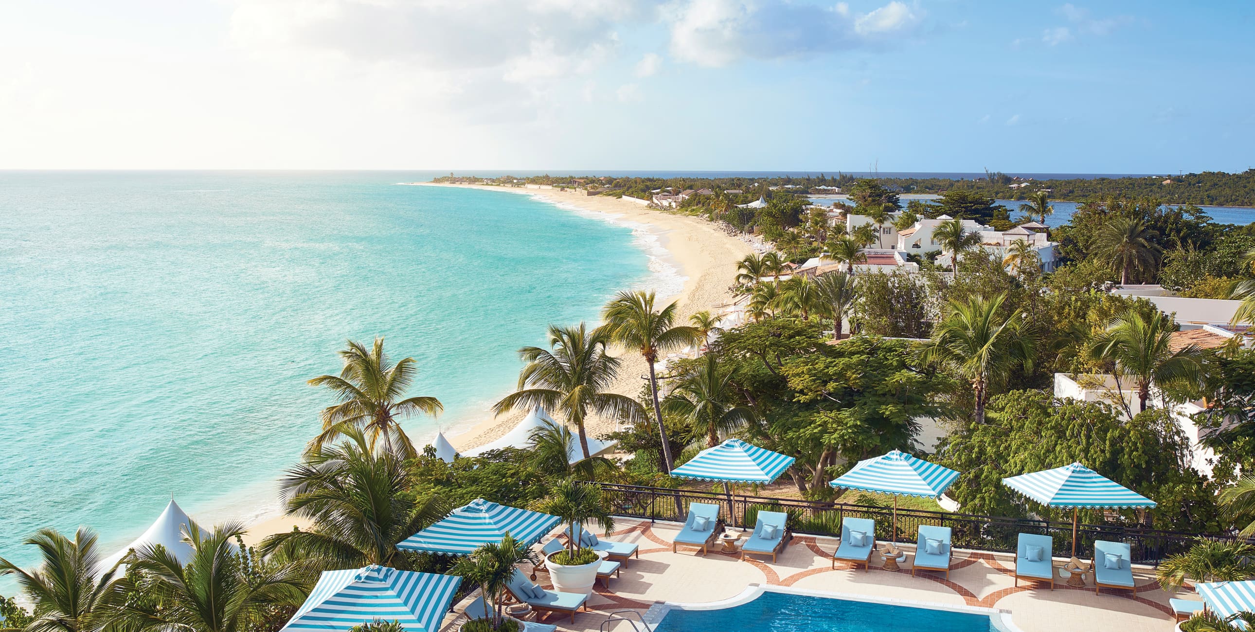 Luxurious villa interior with open living space and ocean views at Belmond La Samanna