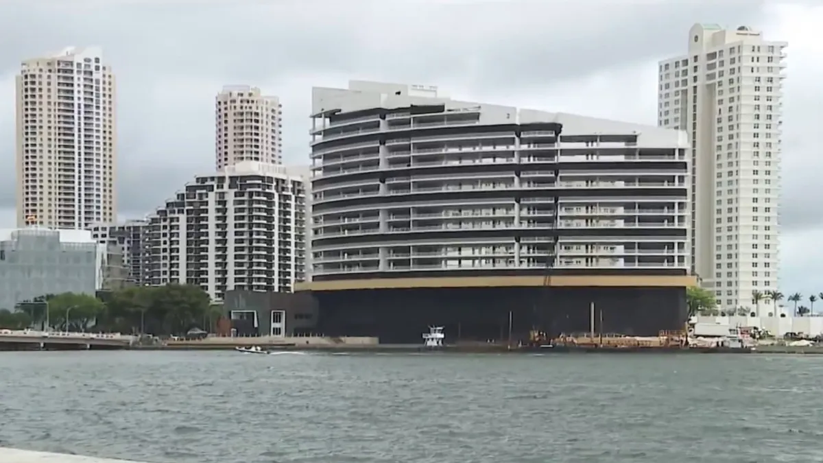 A rendering of the future Mandarin Oriental hotel in Brickell Key, Miami