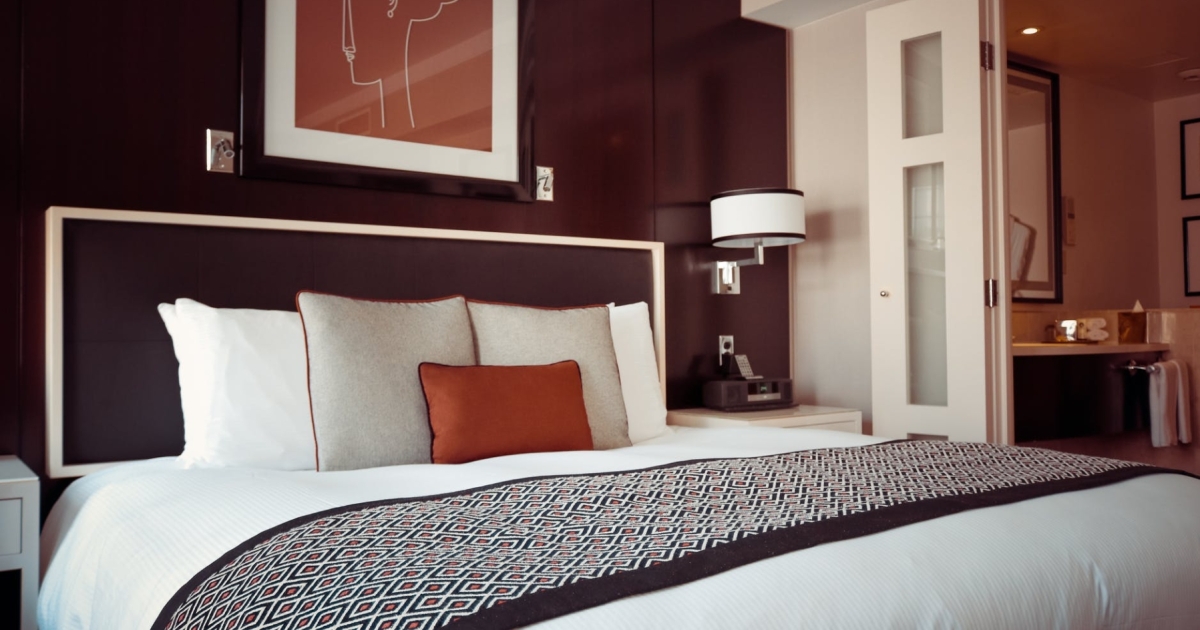 A modern luxury hotel lobby with sleek design and ample natural light
