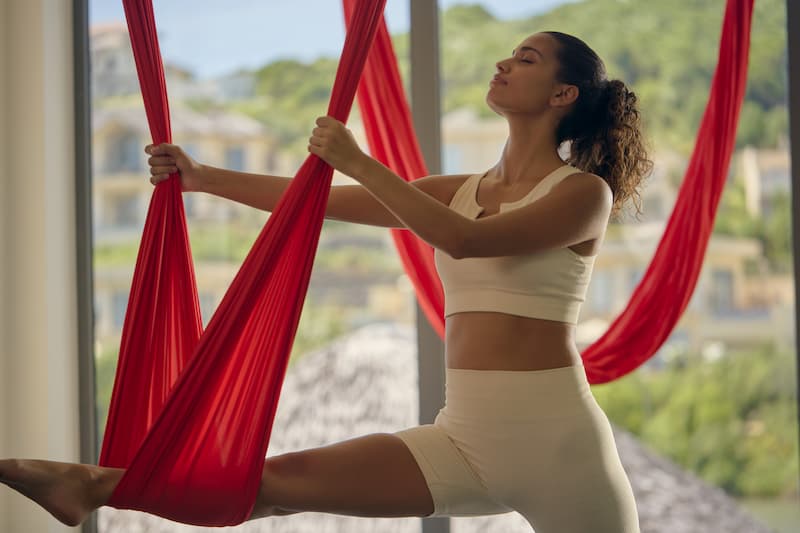 A tranquil wellness retreat overlooking a pristine natural landscape at Six Senses La Sagesse