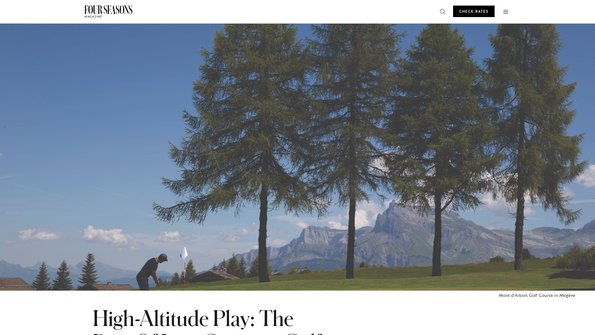 The Best of Late-Summer Golf in the Alps