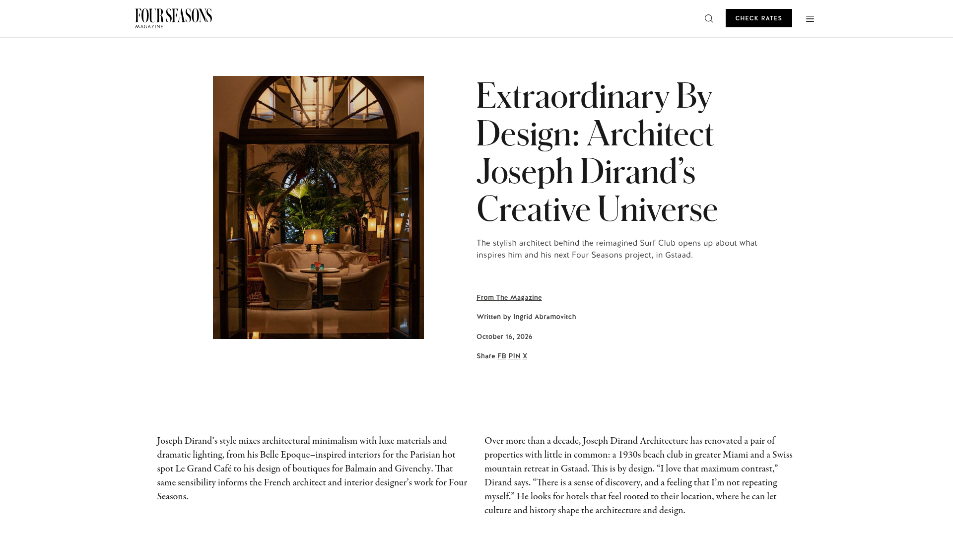 Inside Architect Joseph Dirand's Creative Universe