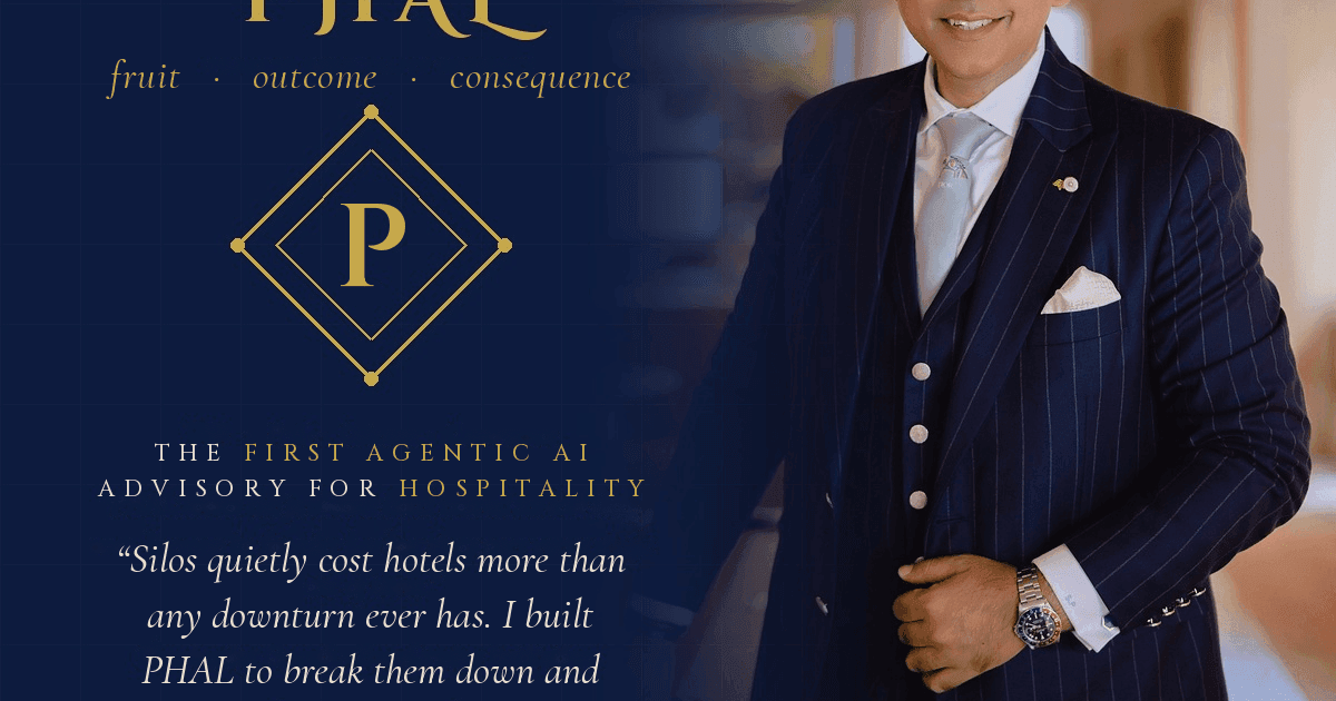 Abstract representation of data flow or an AI interface within a luxury hotel setting