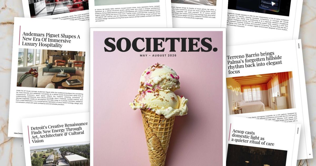 Conception graphique abstraite présentant des formes géométriques et un texte stylisé, évoquant la couverture d'une publication.